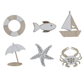 Set zomermagneten 6 stuks