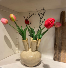 Tulpenvaas wit 17cm