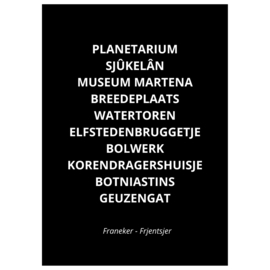 Poster Franeker zwart wit A3