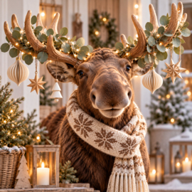 Kachel Rentier Weihnachten