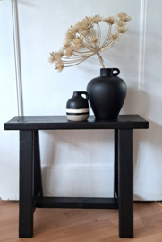 Bankje zwart hout 60cm