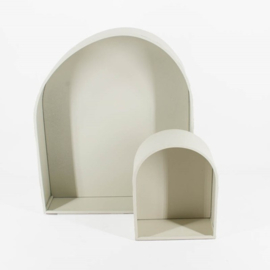 Wandrek organisch beige 25cm – stijlvol metalen wandrek voor een Scandinavisch interieur
