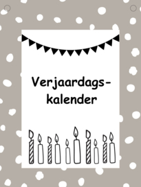 Verjaardagskalender beige