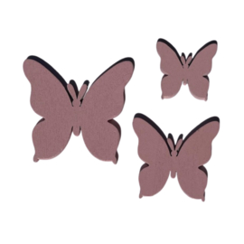 Magneet vlinders roze 3 stuks