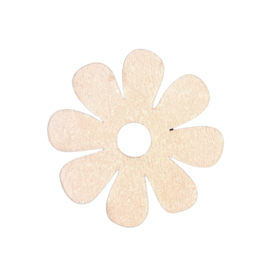 Magneet bloem wit 4 cm