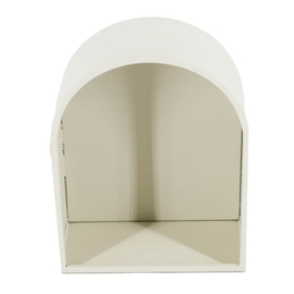 Wandrek organisch beige 25cm – stijlvol metalen wandrek voor een Scandinavisch interieur
