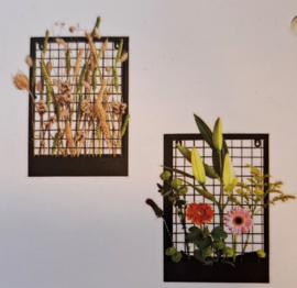 Muurlijst bloemen verticaal