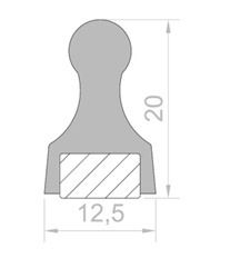 Magneetpin zwart