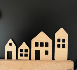 Huisjes magneten 4 stuks