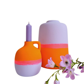 Kruik lila/oranje/roze 12cm