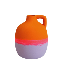 Kruik lila/oranje/roze 12cm