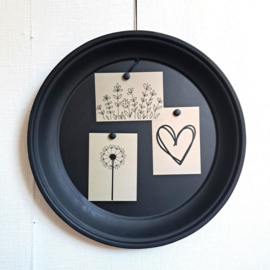 Magneetbord dienblad zwart 45cm