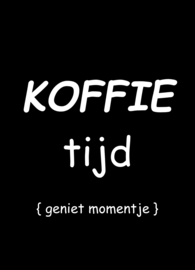 Kaart Koffie tijd zwart wit