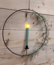 Kandelaar ring 50cm zwart