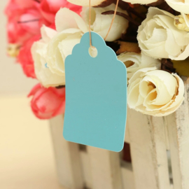 Cadeaulabels geel per 50 stuks