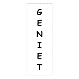 Tuinposter GENIET wit 30 x 90cm
