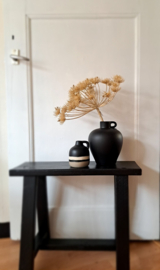 Bankje zwart hout 60cm