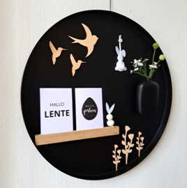 Magnetische houten wandplank 30cm