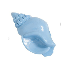 Schelp blauw magneet 3cm