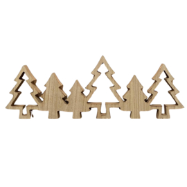 Rij kerstbomen hout