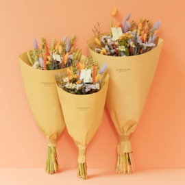 Droogbloemen veldboeket lavendel perzik