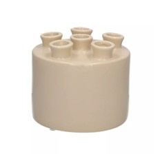Tuitvaas Taupe met 6 Openingen – Ø12 x H10,5 cm