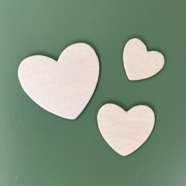 Magneet hartjes 3 stuks