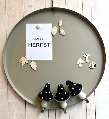 Paddenstoel clip zwart