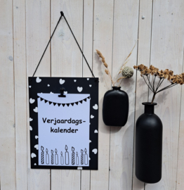 Verjaardagskalender zwart