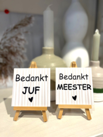 Tegeltje "Bedankt Juf"