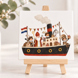 Tegeltje "Stoomboot Sinterklaas"