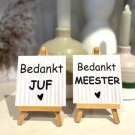 Tegeltje "Bedankt Juf"