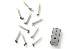 Led kerstboomkaars knijper wit/warm wit d1,5 h14cm 10st