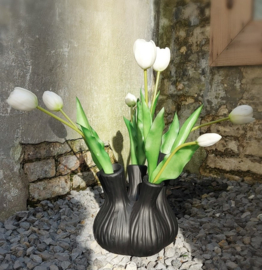 Tulpenvaas zwart 19,5cm