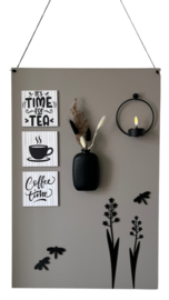 Taupe Magnettafel 60 x 40 cm