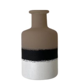 Wandvaas beige zwart wit 12cm