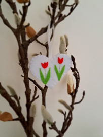 Hartje met tulpen