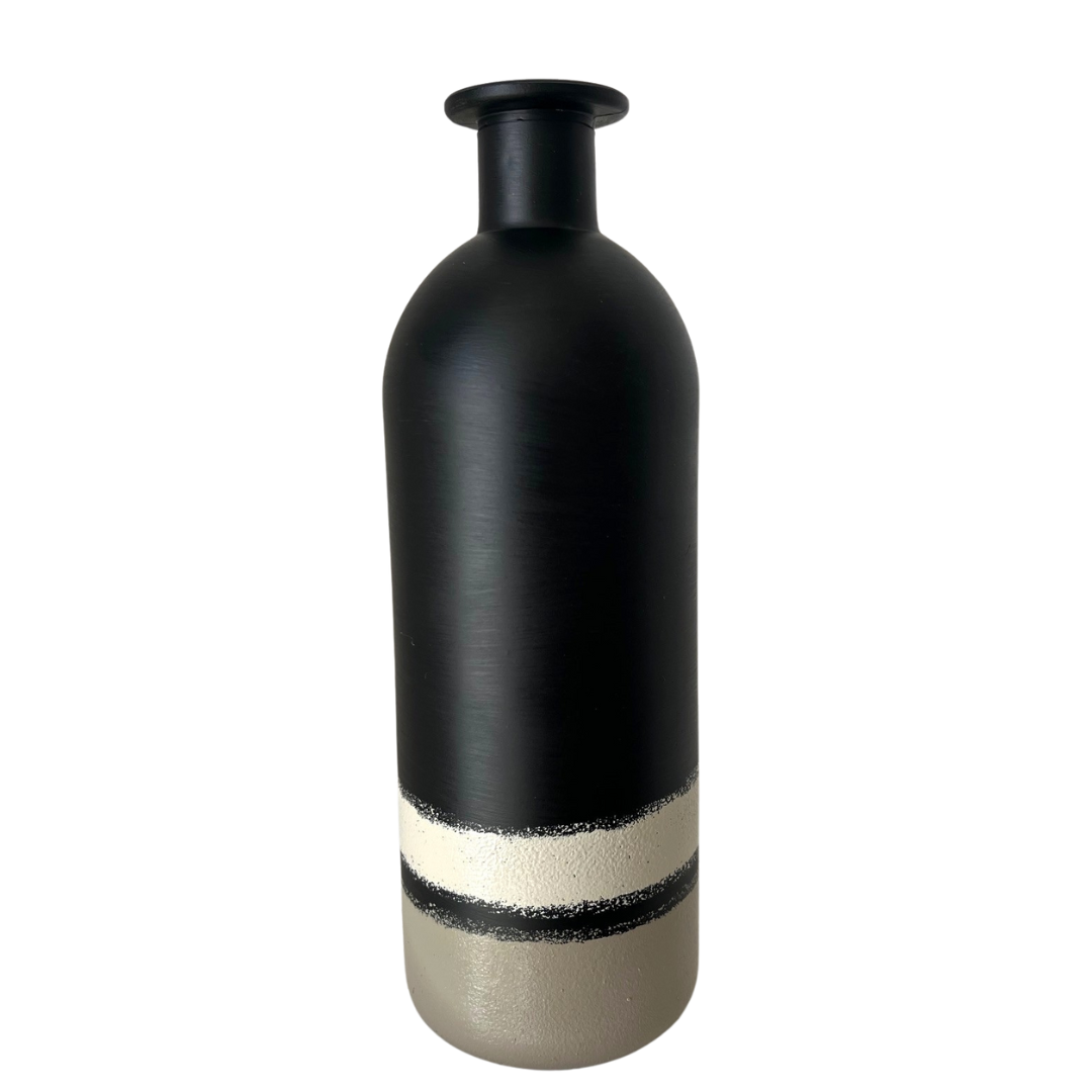 Wandvaas zwart beige 20,5cm