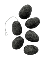 Paaseitjes vilt dark grey 10 stuks