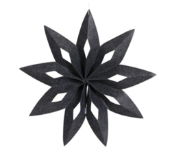 Stern schwarzes Filz 50 cm