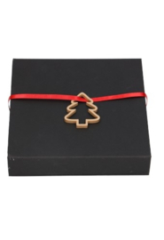 Magneet kerstboom goud 6 cm