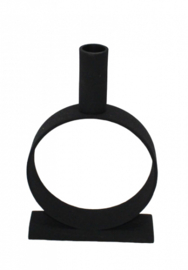 Ring kandelaar zwart 20,5cm