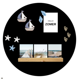 Magnetisch Tegeltje Strand – 9 x 5 x 9,5 cm – Forex – Voor Magneetbord