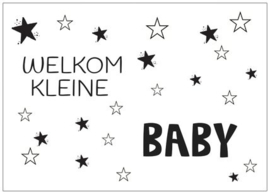 Kaart welkom kleine baby