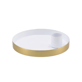 Kandelaar wit goud 12cm