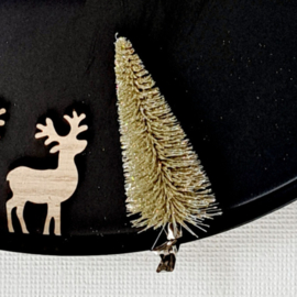 Weihnachtsbaum auf Clip, goldfarben