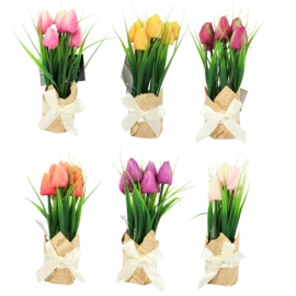 Kunsttulpen oranje in verpakking
