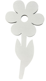 Magneet bloem wit 20cm