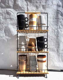 Koffiemok zwart met oor