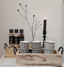 Mok zwart/wit rondjes
